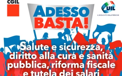 Cgil e Uil, sabato 20 aprile 2024 manifestazione nazionale a Roma: Salute e sicurezza, diritto alla cura e sanità pubblica, riforma fiscale e tutela dei salari