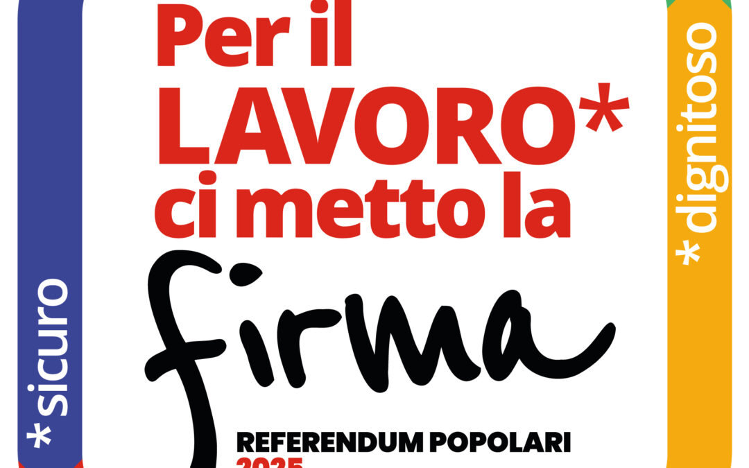 Modulo raccolta firme on line referendum 2025