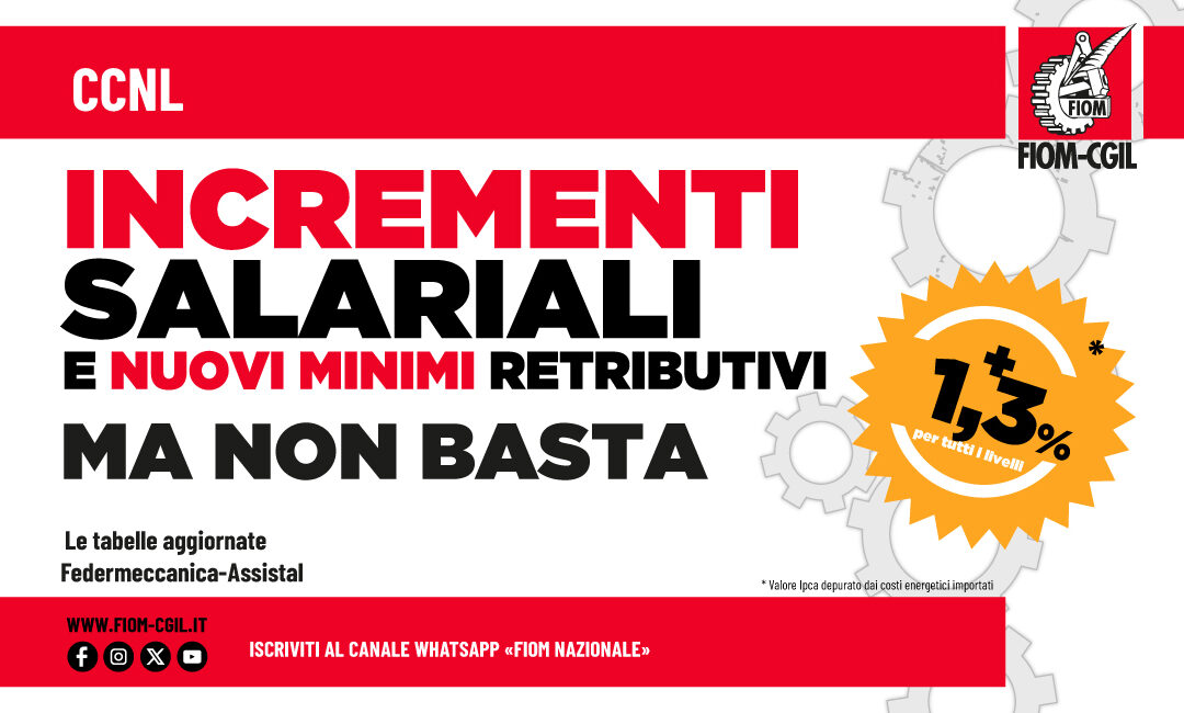 Ccnl Federmeccanica-Assistal: incrementi salariali e nuovi minimi retributivi – giugno 2025