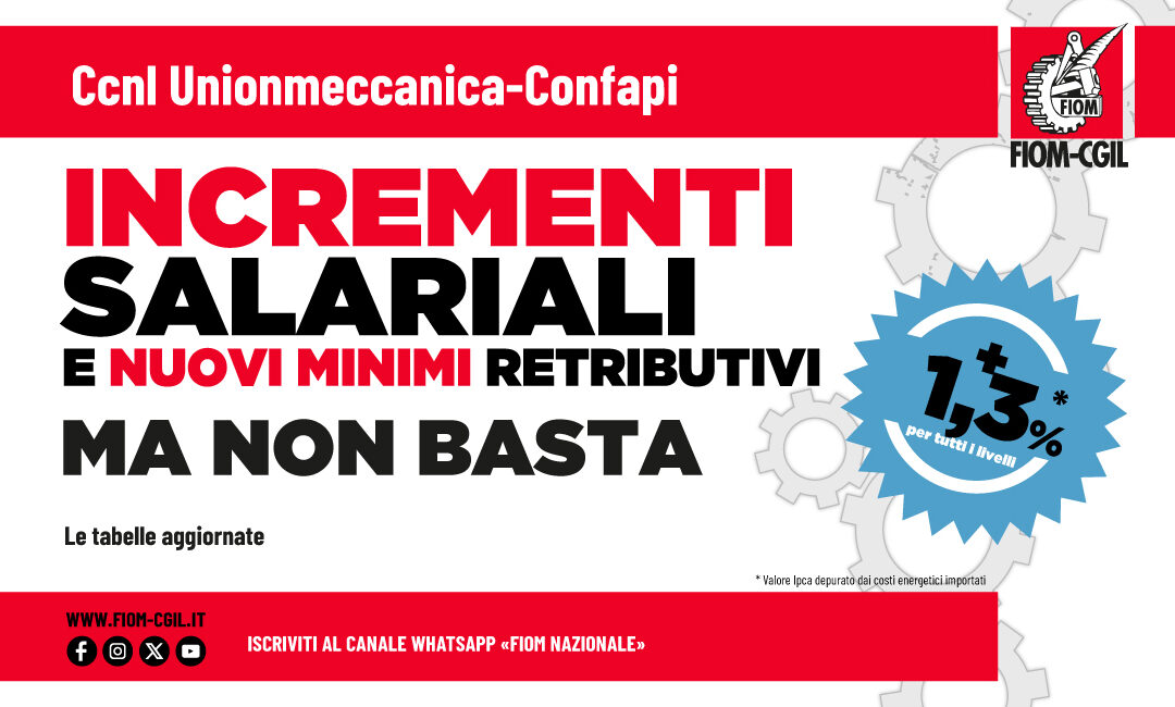 Ccnl Unionmeccanica-Confapi: incrementi salariali e nuovi minimi retributivi – giugno 2025