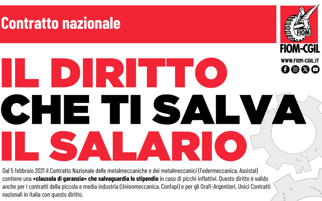 Contratto nazionale. IL DIRITTO CHE TI SALVA IL SALARIO